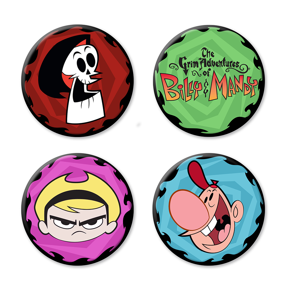 The Grim Adventures of Billy & Mandy Cartoon Lanyard With ID Badge Holder