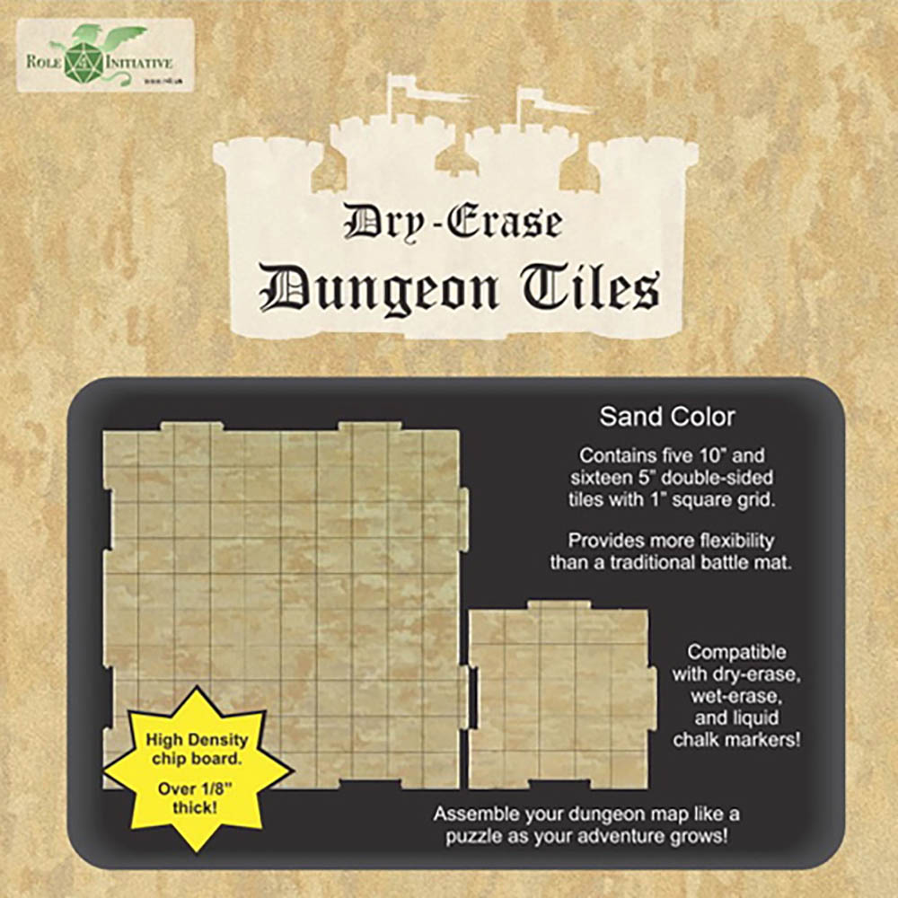 Role 4 Inituative Dry Erase Dungeon Tiles Combo Pack Of 5x10 16x5 Squares Sand Colour Forbiddenplanetcom Uk And Worldwide Cult Entertainment Megastore