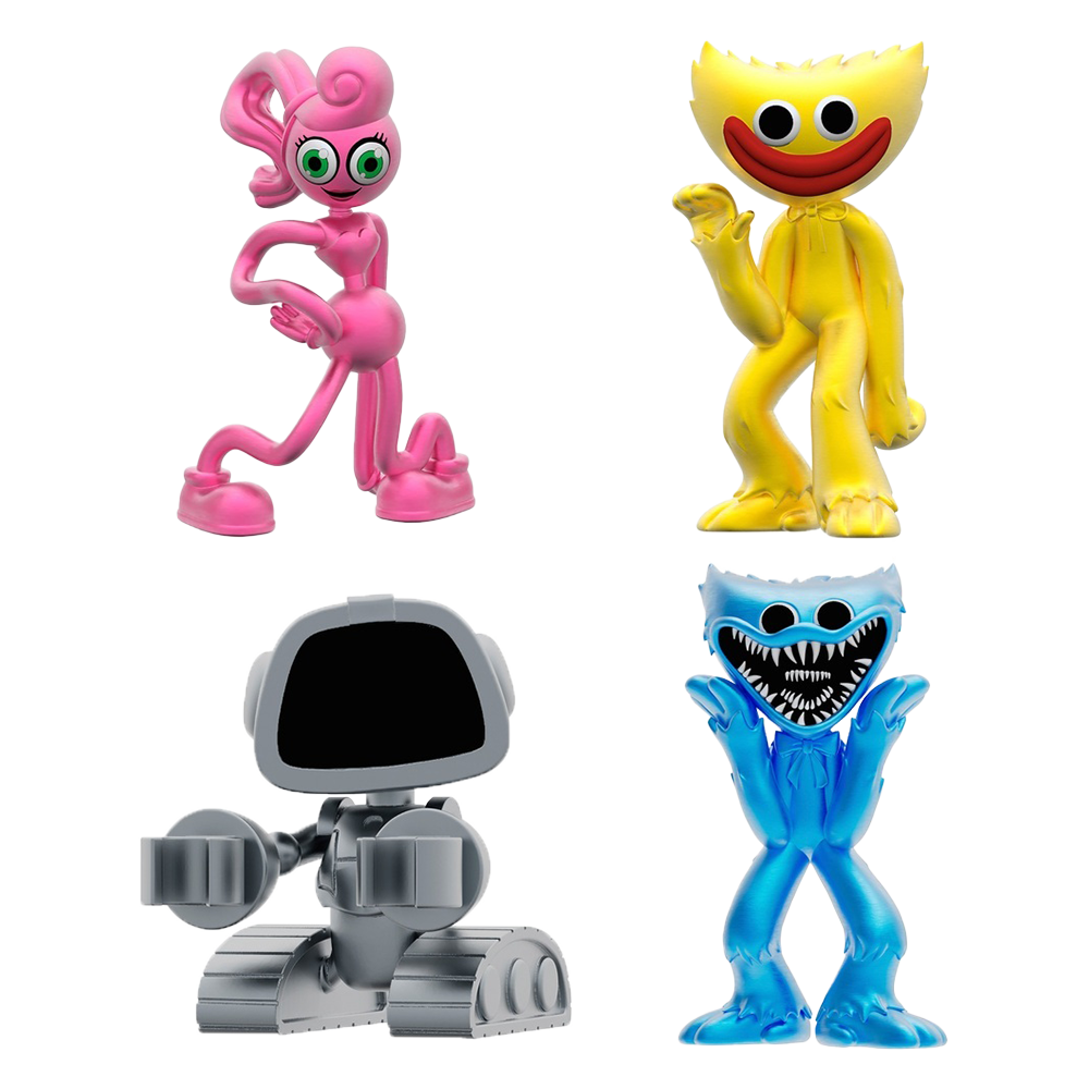 Poppy Playtime Official Collectable Figure 4-Pack Brand New Huggy Wuggy  Bizak