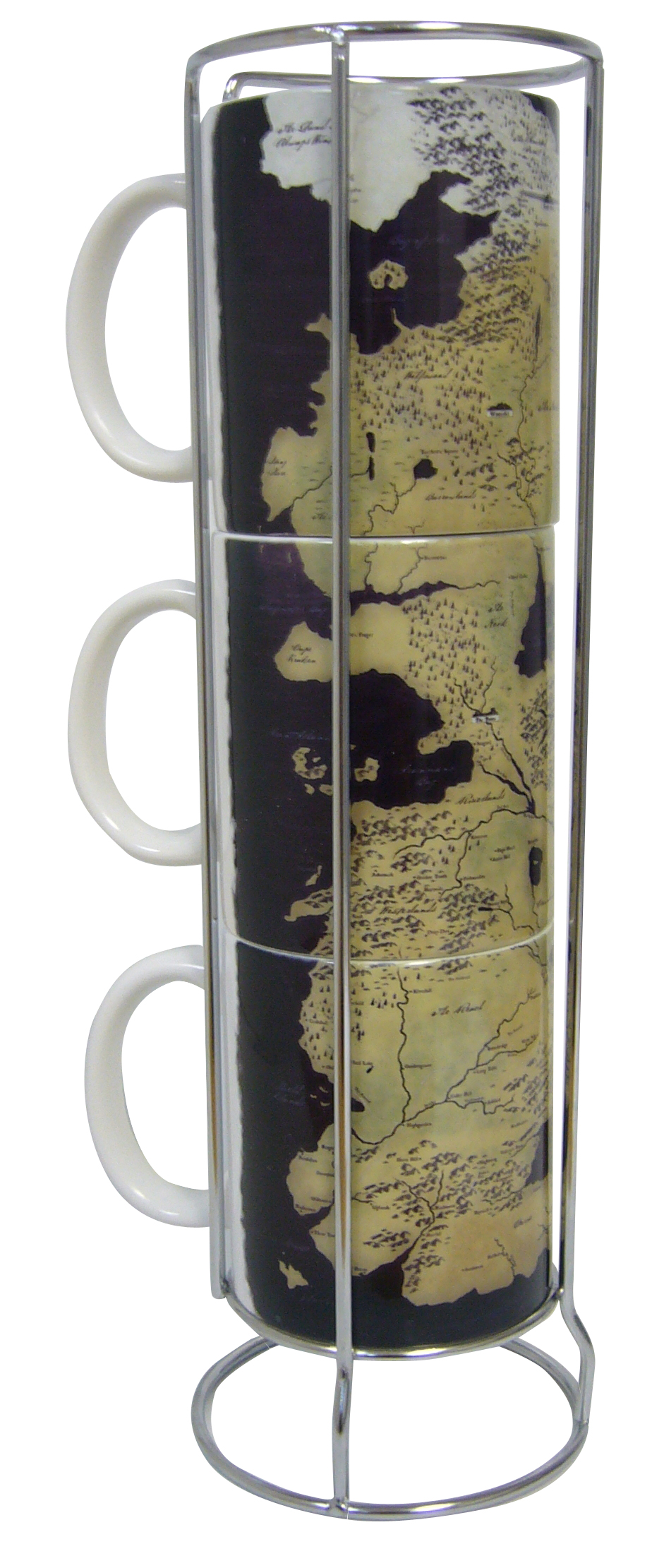 Game of Thrones Westeros Map Stacked Mug Set