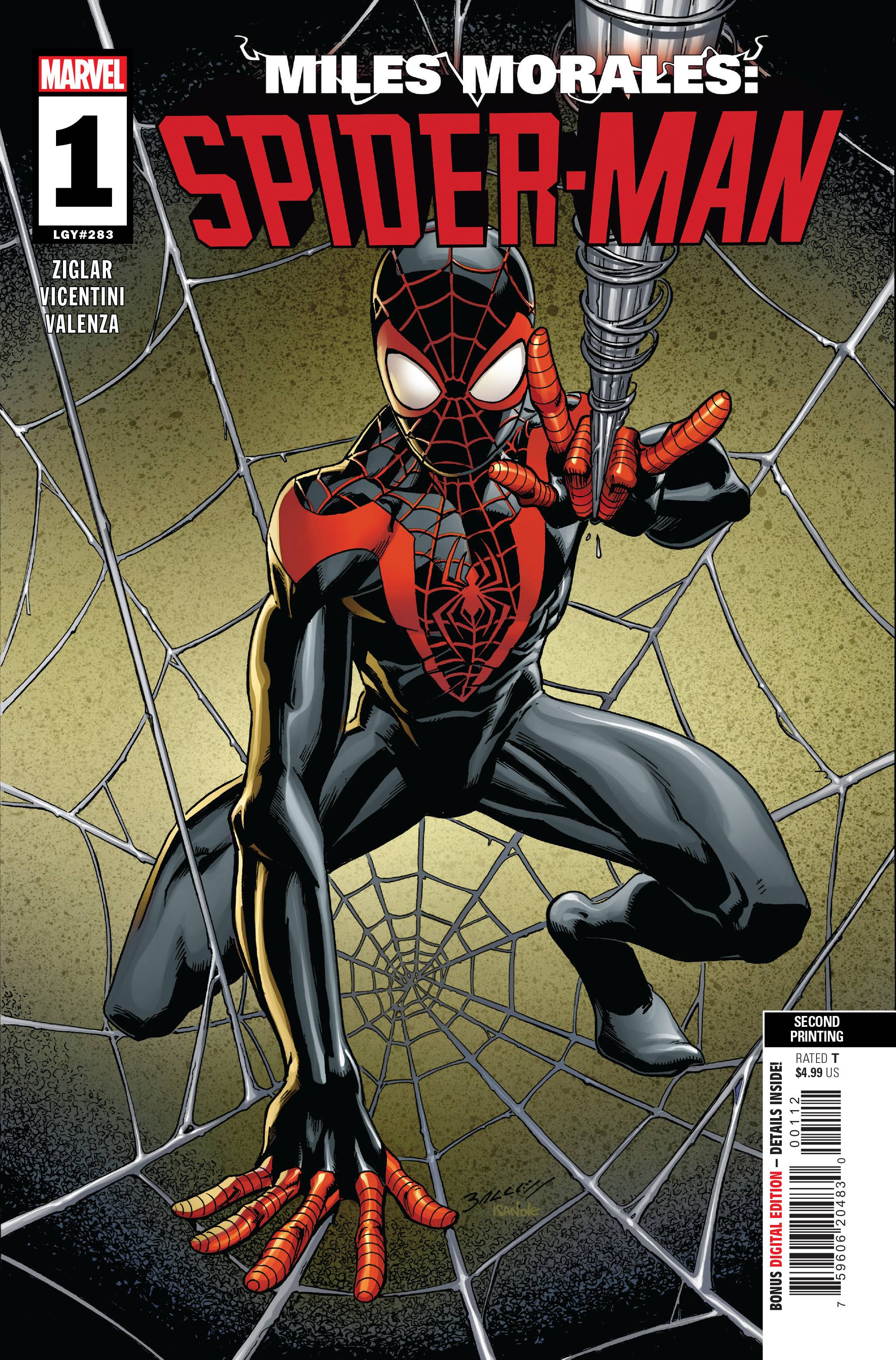 Marvel: Miles Morales: Spider-Man #1 (Bagley 2nd Printing Variant) from  Miles Morales: Spider-Man by Cody Ziglar published by Marvel Comics @   - UK and Worldwide Cult Entertainment Megastore