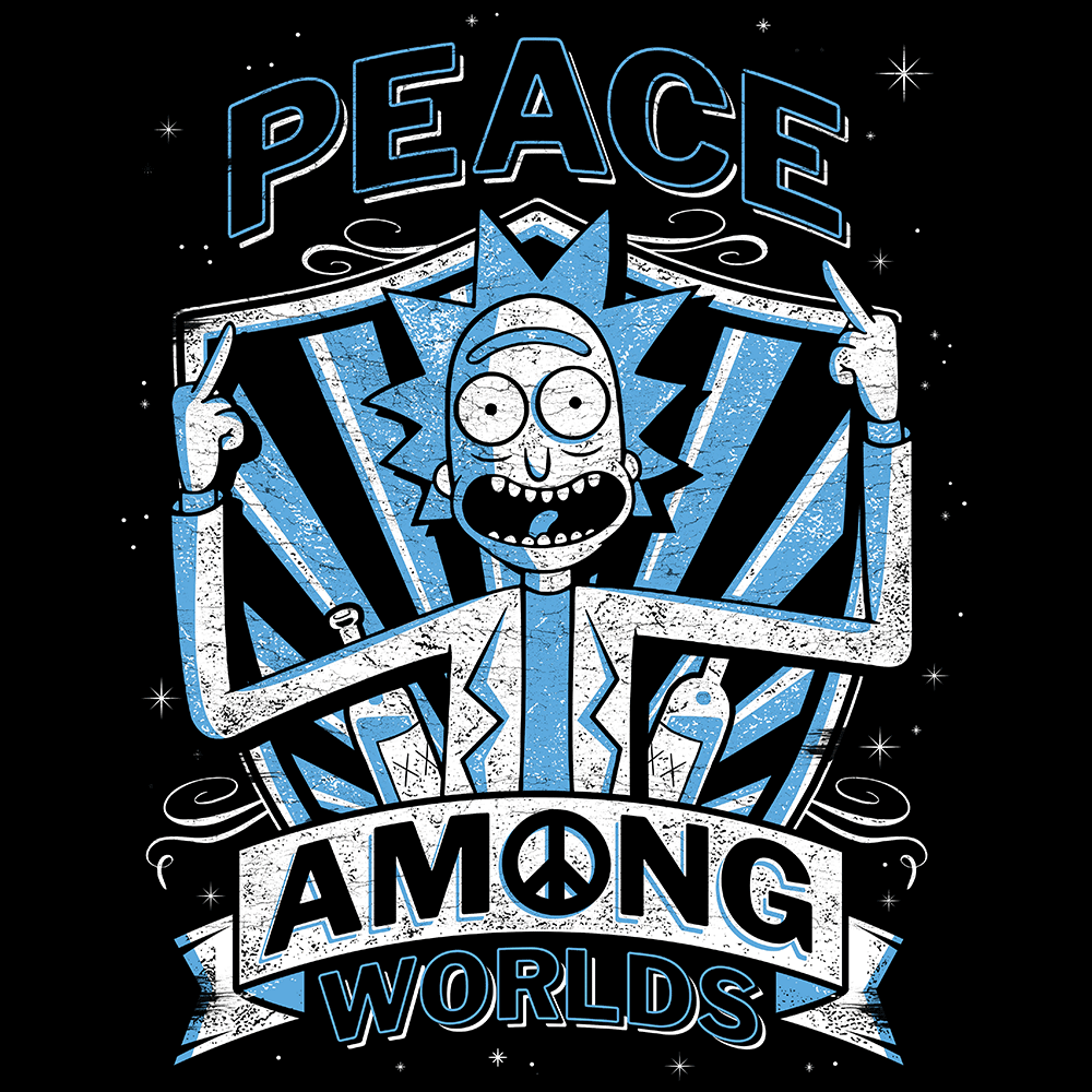 Rick Morty T Shirt Peace Among Worlds