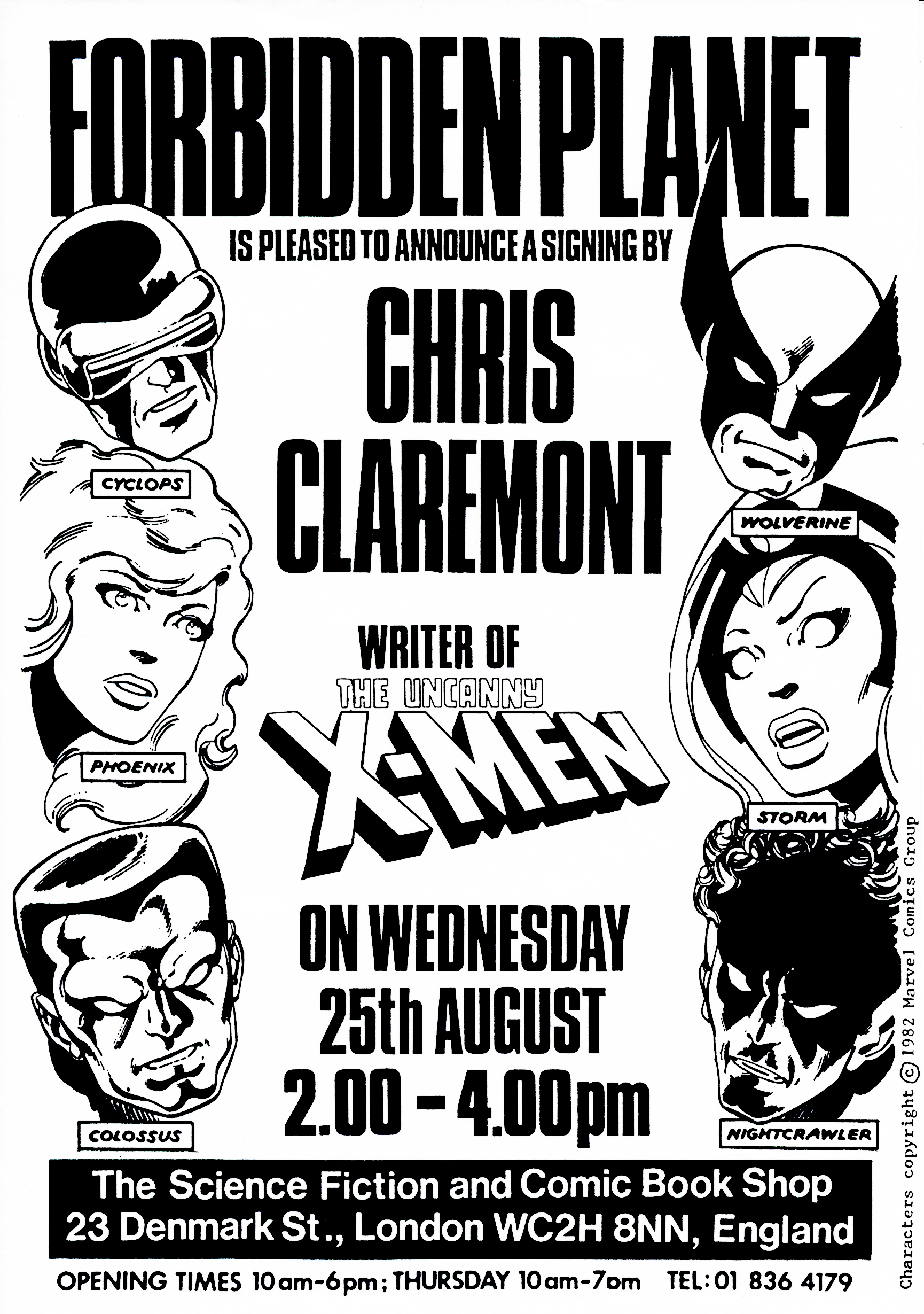 Chris Claremont signing The Uncanny XMen UK